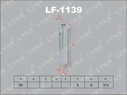 Filtre à carburant LYNXAUTO LF-1139