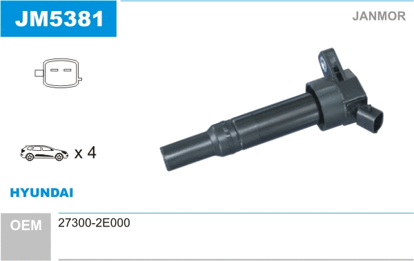 Bobine d'allumage JANMOR JM5381