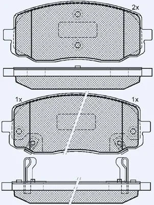 Kit de plaquettes de frein, frein à disque Technika 01827A