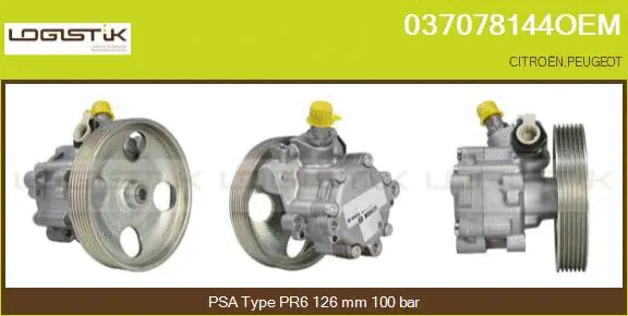 Pompe hydraulique, direction LGK 037078144OEM