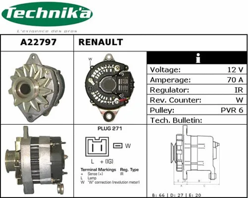 Alternateur Technika A22797
