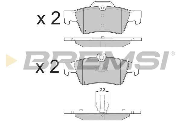 Kit de plaquettes de frein, frein à disque BREMSI BP3088