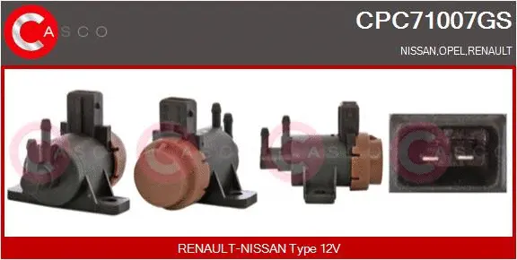 Transmetteur de pression, contrôle des gaz d'échappement CASCO CPC71007GS