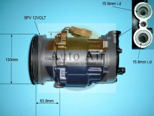 Compresseur, climatisation AUTO AIR GLOUCESTER 14-1855R