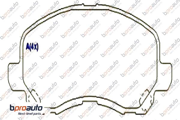 Kit de plaquettes de frein, frein à disque BPROAUTO 1BP30947AA