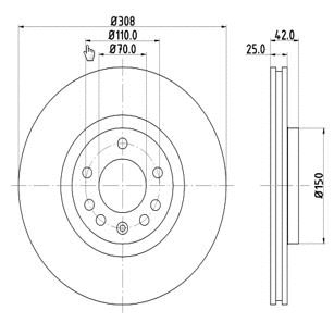 Disque de frein MTR 12108583