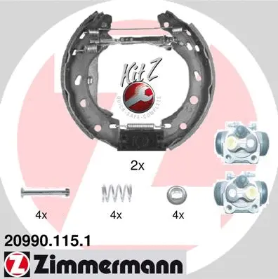 Jeu de mâchoires de frein ZIMMERMANN 20990.115.1