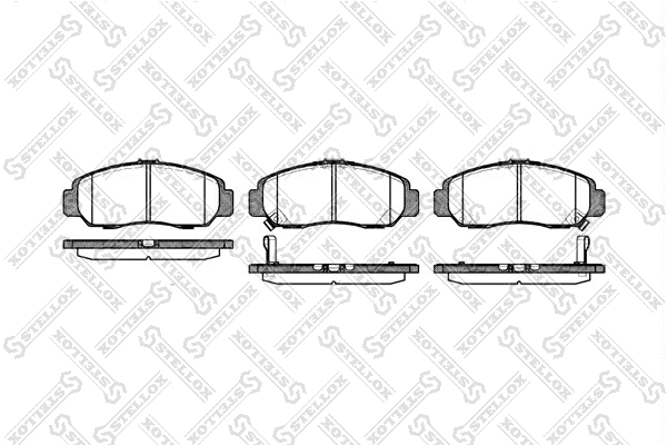 Kit de plaquettes de frein, frein à disque STELLOX 758 012-SX