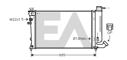 Radiateur, refroidissement du moteur EACLIMA 31R10066