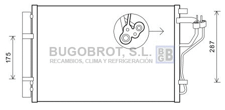 Condenseur, climatisation BUGOBROT 62-HY5308