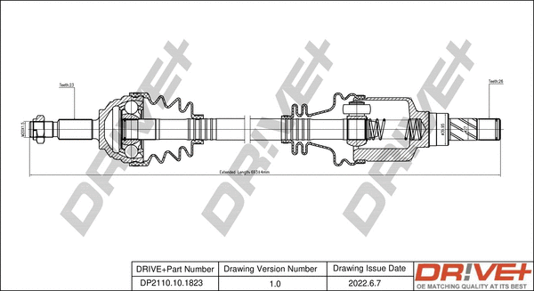 Arbre de transmission Dr!ve+ DP2110.10.1823