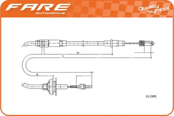 Tirette à câble, commande d'embrayage FARE-CO 24914