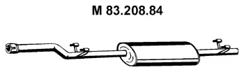 Silencieux central EBERSPÄCHER 83.208.84