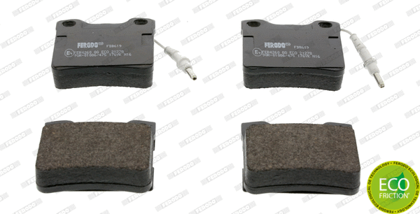Kit de plaquettes de frein, frein à disque FERODO FDB619
