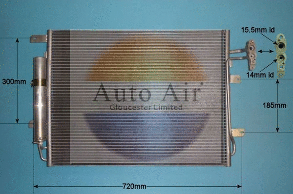 Condenseur, climatisation AUTO AIR GLOUCESTER 16-9815