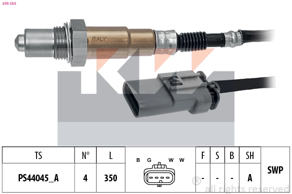 Sonde lambda KW 498 584