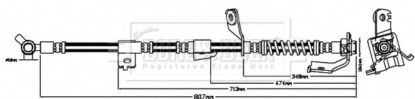 Flexible de frein BORG & BECK BBH8625