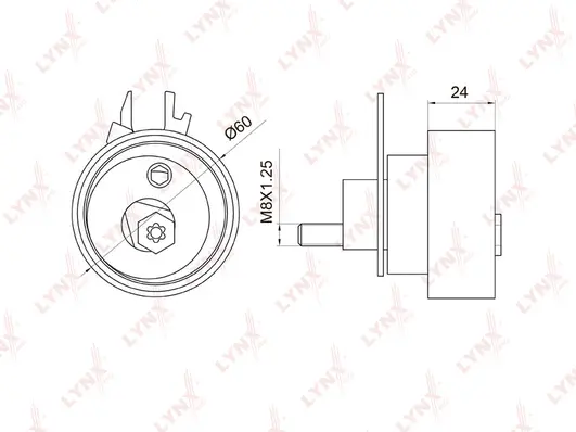 Poulie de tension, courroie crantée LYNXAUTO PB-1054