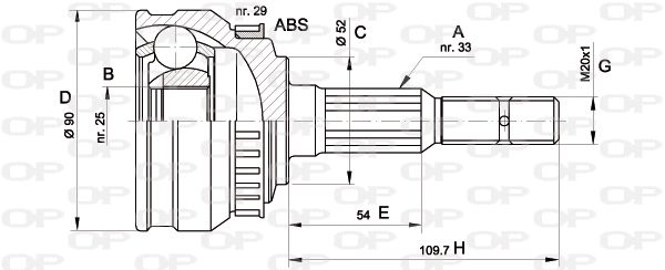 Jeu de joints, arbre de transmission OPEN PARTS CVJ5047.10