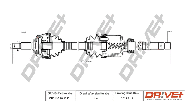 Arbre de transmission Dr!ve+ DP2110.10.0220