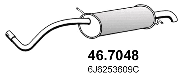 Silencieux arrière ASSO 46.7048