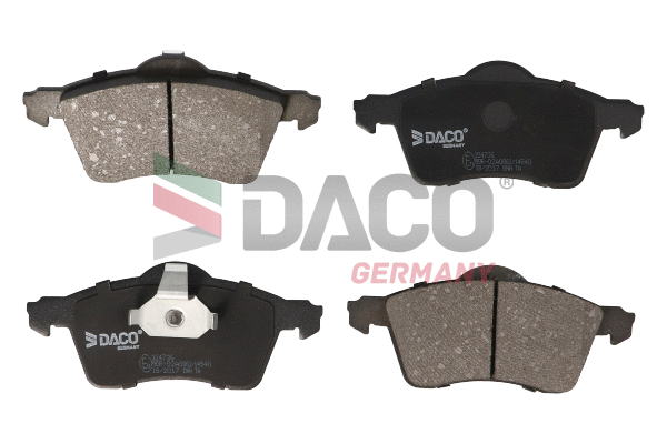 Kit de plaquettes de frein, frein à disque DACO Germany 324736