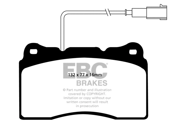 Kit de plaquettes de frein, frein à disque EBC Brakes DP21536