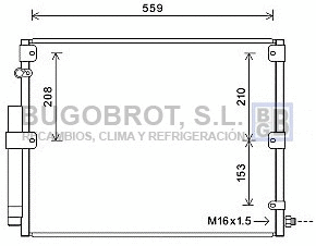 Condenseur, climatisation BUGOBROT 62-TO5617