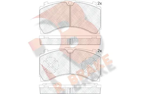 Kit de plaquettes de frein, frein à disque R BRAKE RB2123