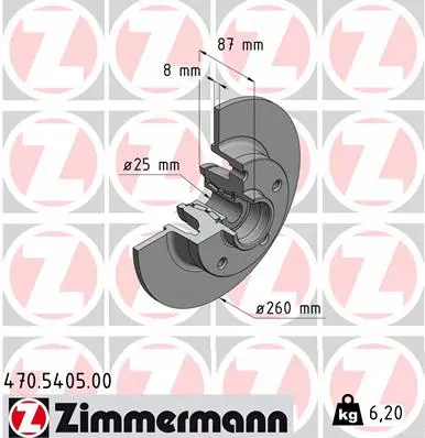 Disque de frein ZIMMERMANN 470.5405.00
