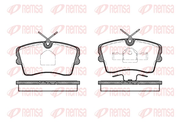 Kit de plaquettes de frein, frein à disque REMSA 0173.10