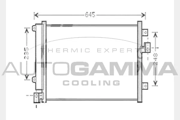 Condenseur, climatisation AUTOGAMMA 104469