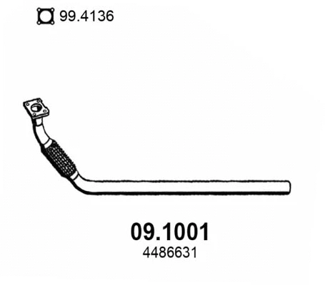 Tuyau d'échappement ASSO 09.1001