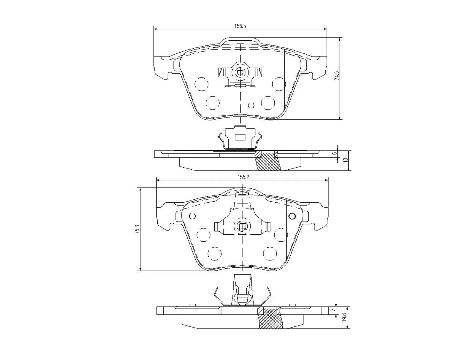 Kit de plaquettes de frein, frein à disque A.Z. Meisterteile AZMT-44-022-1177