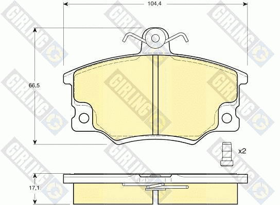 Kit de plaquettes de frein, frein à disque GIRLING 6104581