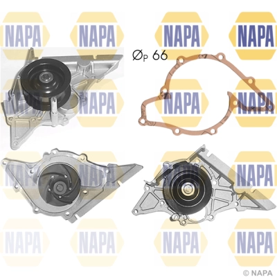 Pompe à eau, refroidissement du moteur NAPA NWP1029