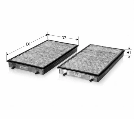 Filtre, air de l'habitacle TECNECO FILTERS CK8912C-2