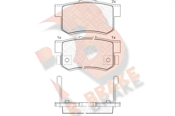 Kit de plaquettes de frein, frein à disque R BRAKE RB1187