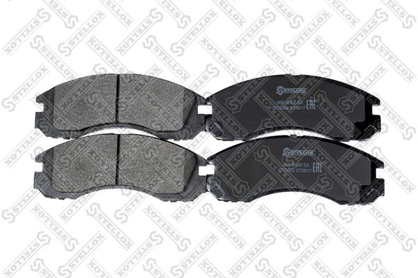 Kit de plaquettes de frein, frein à disque STELLOX 365 022B-SX