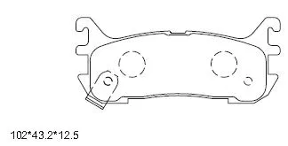 Kit de plaquettes de frein, frein à disque ASIMCO KD3713F