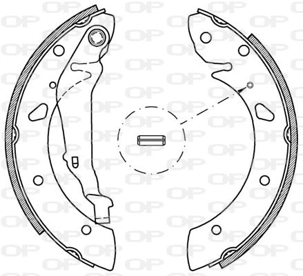 Jeu de mâchoires de frein OPEN PARTS BSA2052.00