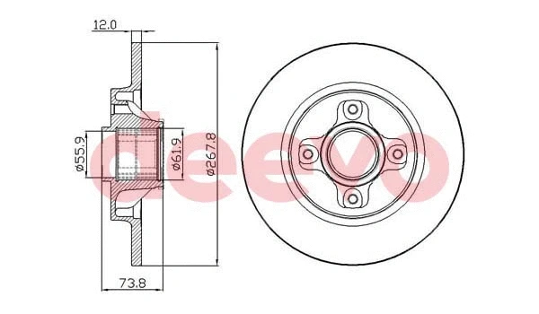 Disque de frein DEEVO BD22160