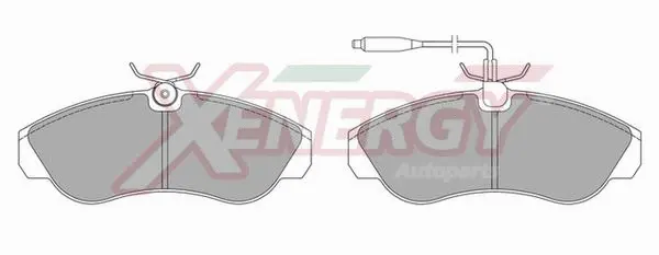 Kit de plaquettes de frein, frein à disque AP XENERGY X40521