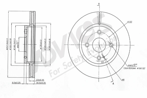 Disque de frein ADVICS-SEA E6F532
