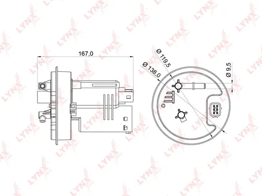Filtre à carburant LYNXAUTO LF-978M