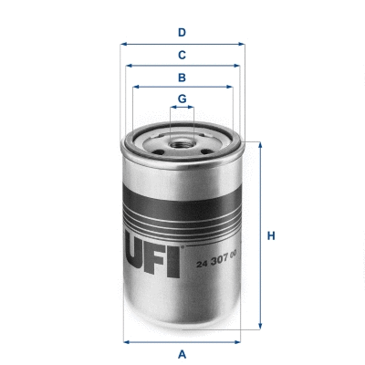 Filtre à carburant UFI 24.307.00