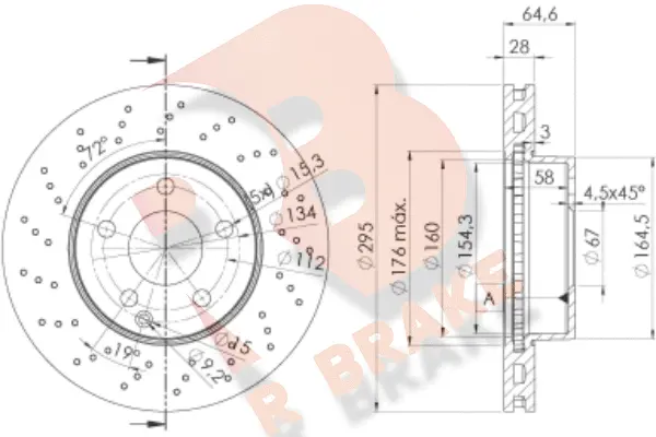 Disque de frein R BRAKE 78RBD26473