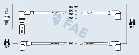 Kit de câbles d'allumage FAE 85059
