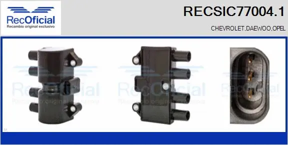 Bobine d'allumage RECOFICIAL RECSIC77004.1