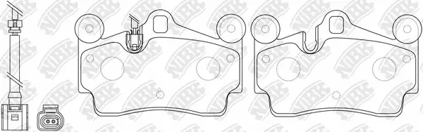 Kit de plaquettes de frein, frein à disque NiBK PN0347W